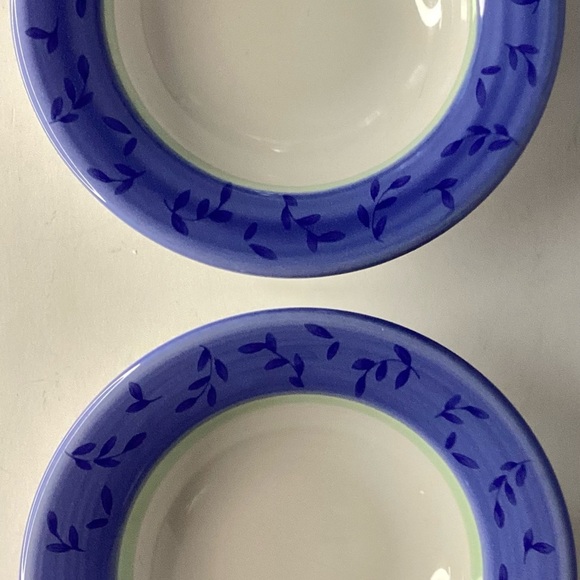 Pfaltzgraff  Summer Breeze Vintage  6"  Sauce  Bowls  Set of 2 Blue Rim - Picture 1 of 6